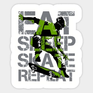 eat sleep skate Sticker